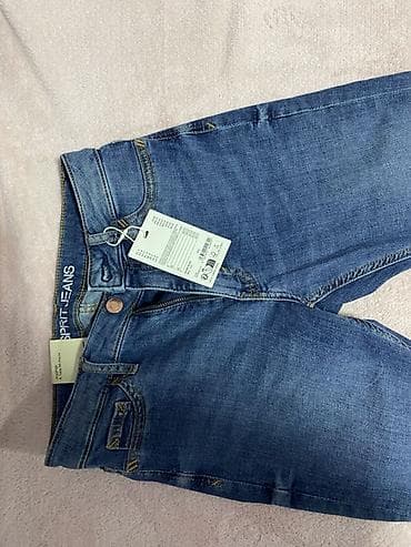 sorc za trudnice: ESPRIT ženske farmerke – JEGGINGS, visok struk - Kroj: uske/skinny — 3