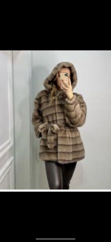 kratke bunde od pravog krzna cena: One size, Sa postavom, Veštačko krzno, bоја - Braon — 1