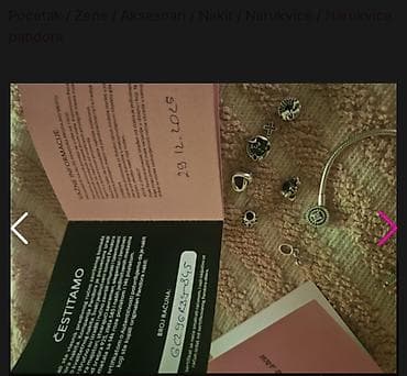 srebrni nakit novi sad: Pandora narukvica sa privescima (original ambalaža uključena) - — 5