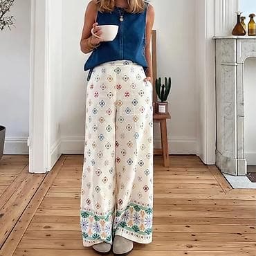 Pantalone: Ženske letnje pantalone sa etno printom
2100
Din
S M L — 8