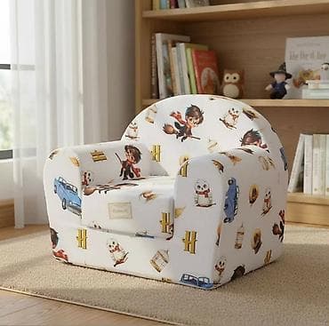 ccc decije papuce: Dečija fotelja na rasklapanje. Meki naslonjač za mališane sa motivima — 4