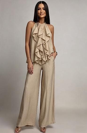 Overalls: ✅Ženski komplet – bluza sa volanima i široke pantalone
✅3300 din — 6