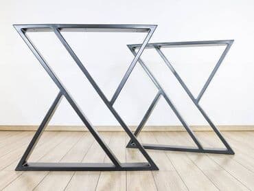 tabure sa prostorom za odlaganje: Noge za sto 034 Dimenzija 70x72cm Materijal : Metalna cev 60x20 — 2