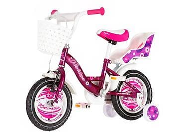 ranac na tockice: Bicikl kids Visitor Liloo 12" 8" – ljubičasti perla UV sjaj (za visinu — 2