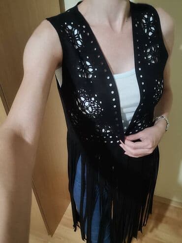 Swimsuits: Ženski crni prsluk. Elegantan prsluk sa resama, veoma zanimljiv — 1