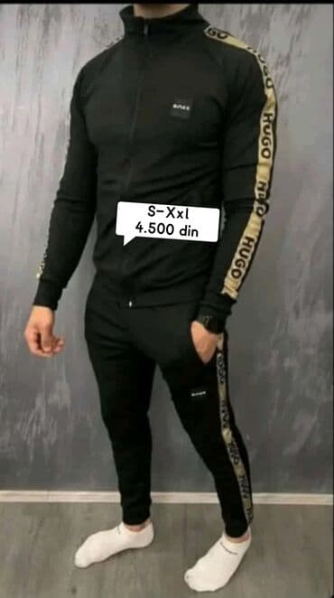 baggy trenerke: Komplet, 2XL, L, M, Hugo Boss, bоја - Crna — 1