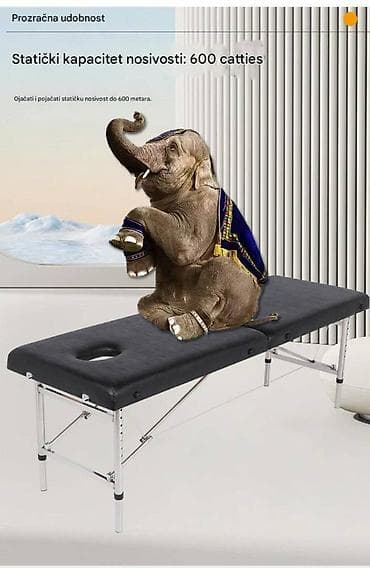 Medicinska odeća: Prenosivi sklopivi masažni sto – metalna konstrukcija - Dimenzije — 3