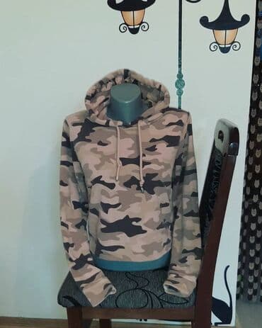 new yorker dukserice zenske: Maskirni duks crop top sa kapuljacom s manji m — 3