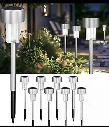 kolica sa alatom: Solarne baštenske lampe na kočiću – set dekorativnih LED svetiljki - — 1
