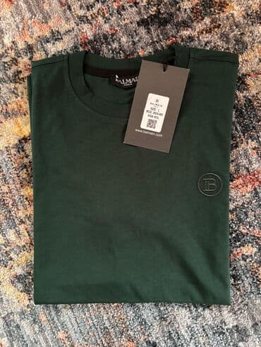 kopačke sa čarapicom: Short sleeves T-shirt, Balmain, color - Blue, Cotton — 3