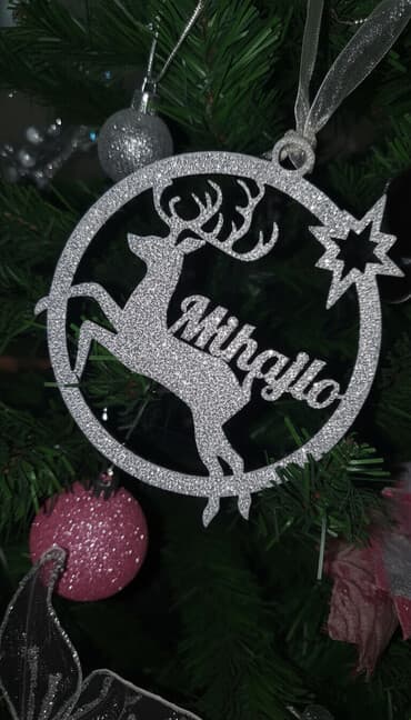 ukrasno vestacko cvece: Jelka, bоја - Srebrna, Novo — 2