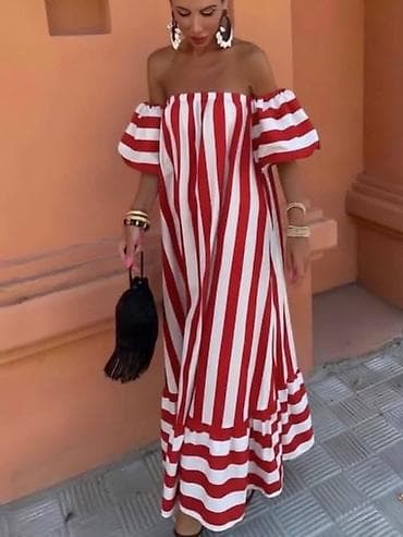dusan stil haljine: Letnja maxi haljina na pruge - Kroj: široka, lepršava maxi dužina sa — 2