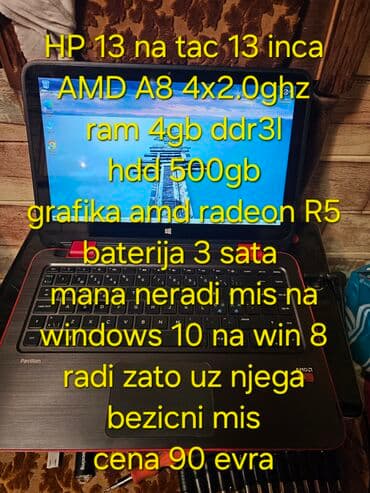 HP: AMD A8, 13.1 "