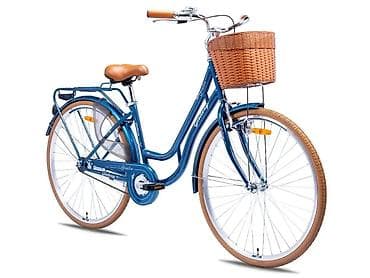 polovni el bicikli: Gradski/retro ženski bicikl sa 26" točkovima – plavi - Elegantni — 2