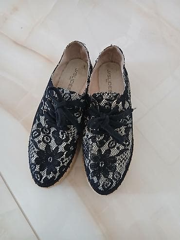 Papuče: Ženske espadrile sa pertlama – J/Slides NYC - Model: ravne espadrile — 1