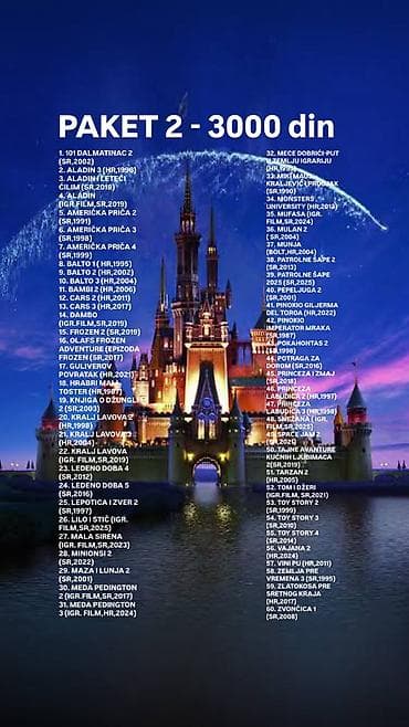 Sport i razonoda: Paket crtanih filmova – Paket 2 Sadrži 60 porodičnih/animiranih — 1