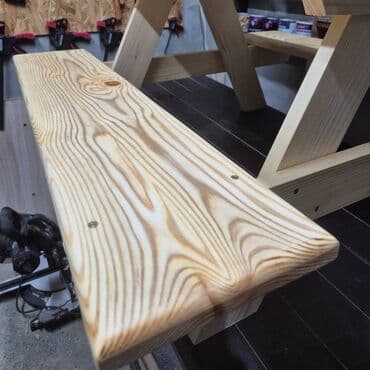 drvena klupa sa naslonom: Baštenska ganitura, Drvo, bоја - Bež, Novo — 1