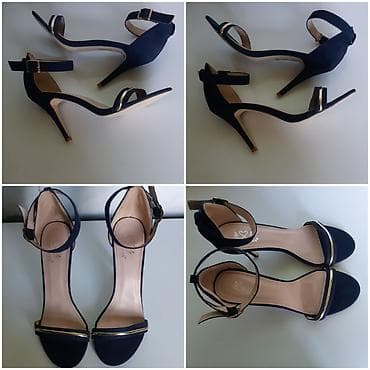 zlatne mindjuse novi sad: Sandale „Small Swan” - Materijal: kvalitetan eko velur - Boja: teget — 2