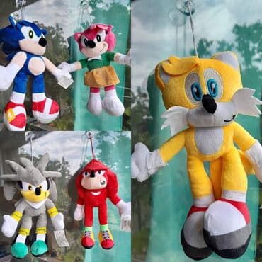 igračke sonic: 1kom po izboru 950din 5kom (razlicitih) 3000din Plišana Sonic druzina — 1
