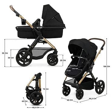 bebi oprema akcija: Kinderkraft MOOV 2 kolica za bebe 3u1 – Pure Black SKU — 7