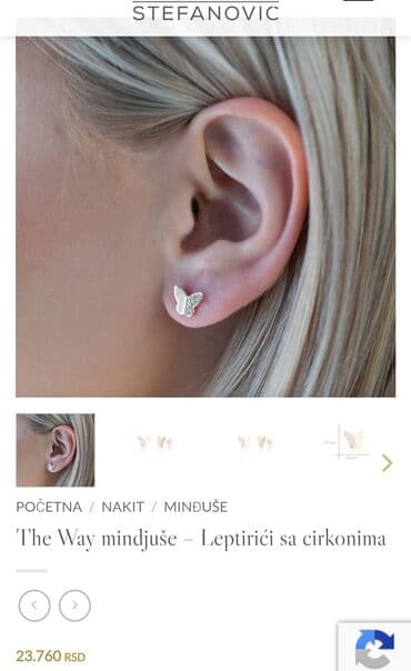 grejac za umbrella prestige: Minđuše na šraf, Materijal: Zlato — 6