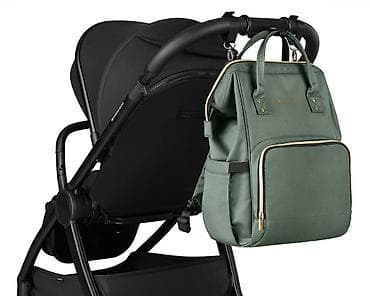 deciji satovi igracke: KikkaBoo Torba za mame Siena premium – army green (Šifra: KKB2) — 9