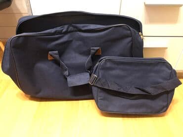 kraljevsko plava torba: Aktovka, Materijal: Platno — 2