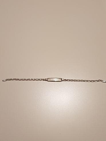 otvaranje pandora narukvice: Srebrna identifikaciona narukvica od belog metala sa ukrasnim lancem — 3