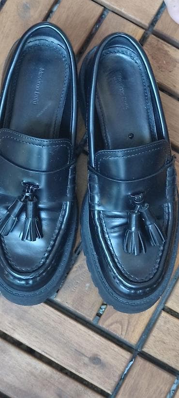 cipele zenske mokasine: Massimo Dutti br 37,ug23,kozne,visoki sjaj,preudobne,kao nove.Teget — 7
