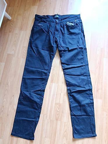 Muške pantalone – tamnoplave/teget chino stil - Klasčan ravan kroj sa