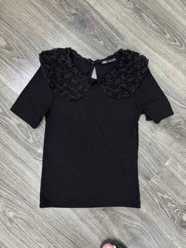 comma košulje: Zara, S (EU 36), color - Black — 3