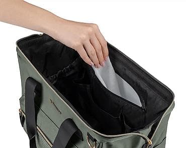 muske kozne torbice mona: KikkaBoo Torba za mame Maxi premium – army green (Šifra: KKB2) — 4