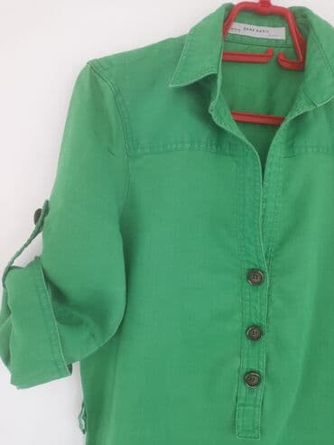 crop top c a: S (EU 36), Lan, Jednobojni, bоја - Zelena — 3