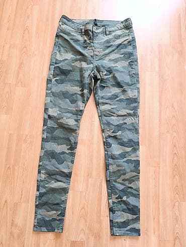 Kamuflažne pantalone – skinny kroj - Uzorak: klasični vojni — 1