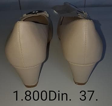 perla salonke: Bež salonke na punu petu - Veličina: 37 - Cena: 1.800 din - Dizajn — 5