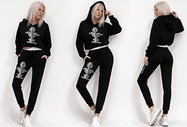 set torbi: Dvoslojni ženski komplet trenerke – crni. Nošena jednu sezonu - Set — 2