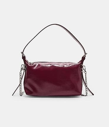 replay torba bela: Bordo ženska torba "Stradivarius" preko ramena sa sjajnom završnom — 5