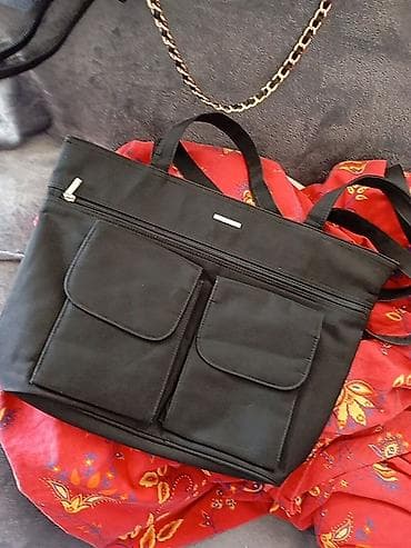 torba preko ramena: Set torbi i tašni – više modela - Elegantna crna tašnica sa metalnim — 5