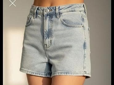 bele torbice: Ženske teksas šorts - Model: klasičan džins šorts ravnog kroja - — 1