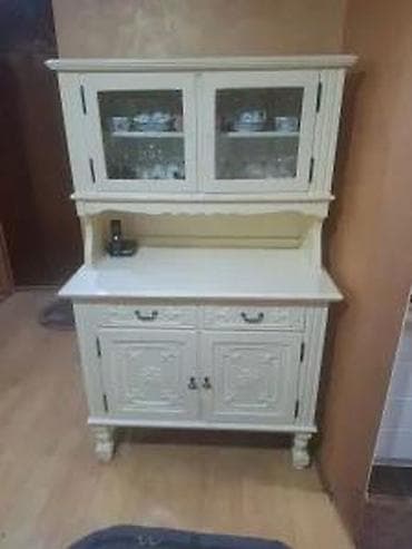 Nameštaj: ETNO VITRINA BELA | Etno vitrina puno drvo dobro stanje. 175cm — 4