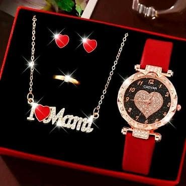 Muška odeća: Set (sat, ogrlica, minđuše, prsten) — 3