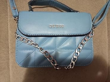 prsten za mrsavljenje: Guess ženska torbica preko ramena – svetloplava - Materijal: veštačka — 5