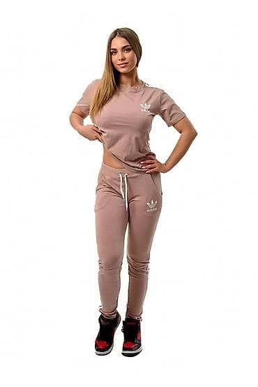 kozmetika za devojcice: Adidas Ženski sportski komplet – majica kratkih rukava i donji deo — 2