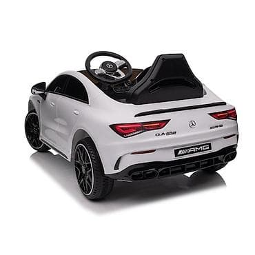 luksuzni donji ves: Mercedes-Benz AMG CLA 45 – dečiji automobil na akumulator, beli (šifra — 4