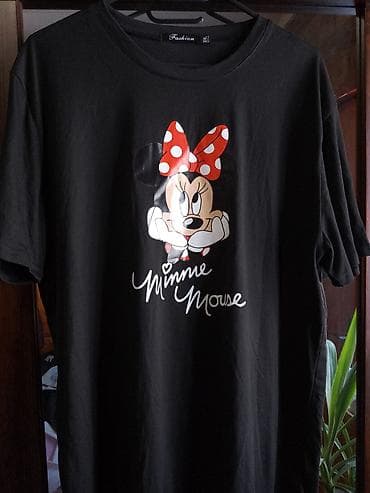 helanke sa slicem: Crna majica sa printom Minnie Mouse - Brend/etiketa: Fashion - — 1