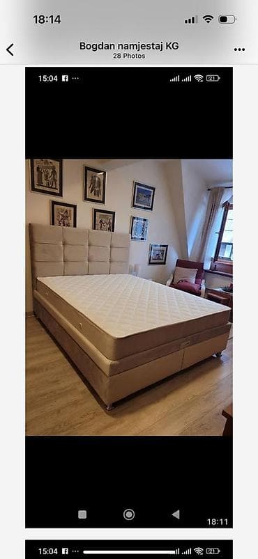 namestaj za decu: Tapacirani kreveti sa visokim uzglavljem i dušekom - Modeli: više — 10