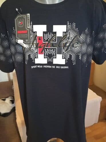 trikotazne pantalone: Nova muska pamucna majica Redway u velikom broju 3XL 4XL. Turska — 4