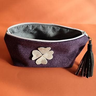 matrix naocare za sunce: Ručno rađena torbica/neseser od eko antilopa - Materijal: mekani eko — 7