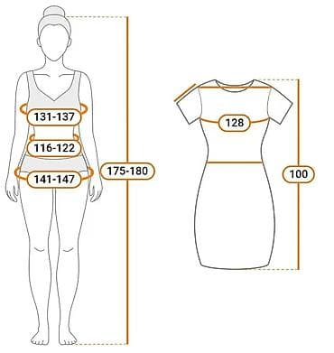 Haljine: Elegantna teget haljina sa zvezdanim dezenom – veličina 5XL - Kroj — 2