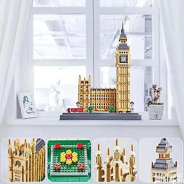 Kocke za decu: Kolekcionarski građevinski set kockica – Westminsterska palata sa — 1